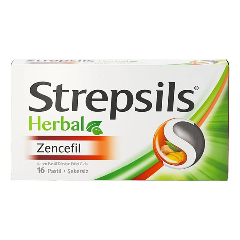 Strepsils Herbal Zencefil İçerikli Pastil 16 Adet